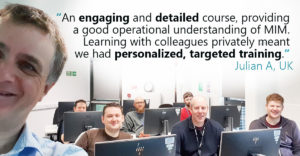 Our instructor Paul Captainino trains an IT team at a university in the UK, October 2019